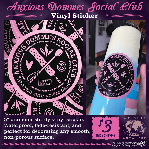 Anxious Dommes Social Club Sticker